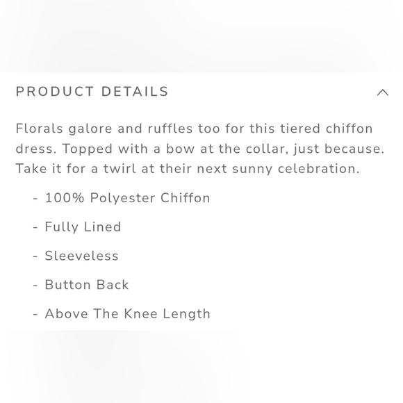 Janie And Jack Tiered Floral Chiffon Dress size 18-24 months - Picture 6 of 6